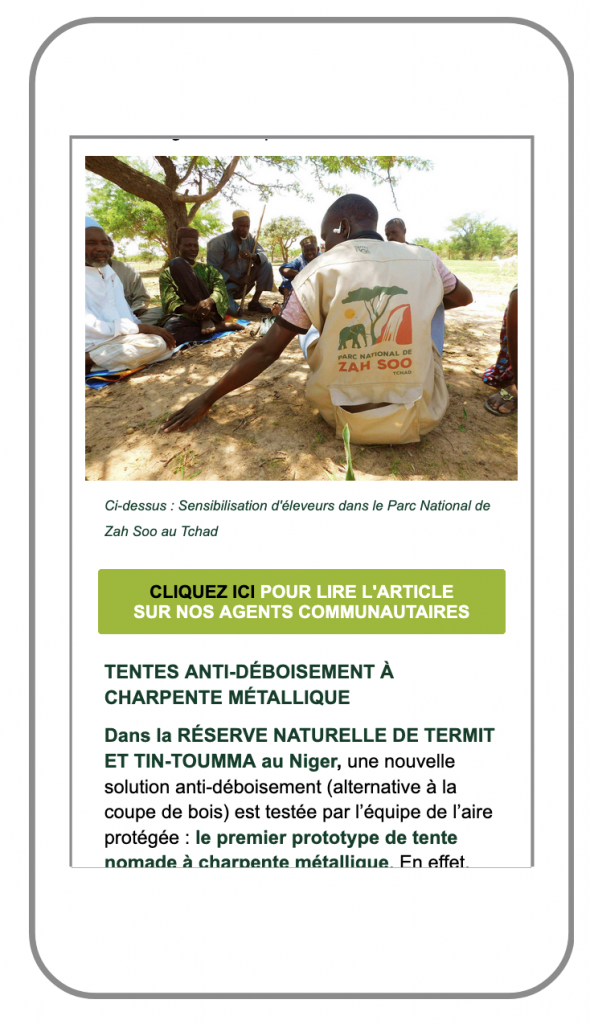 Newsletter de Parcs de Noé